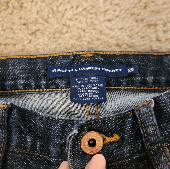Ralph Lauren Sport Dark Wash Womens Jeans Size 29 Slim Boot Cut #C54 - Picture 3 of 6